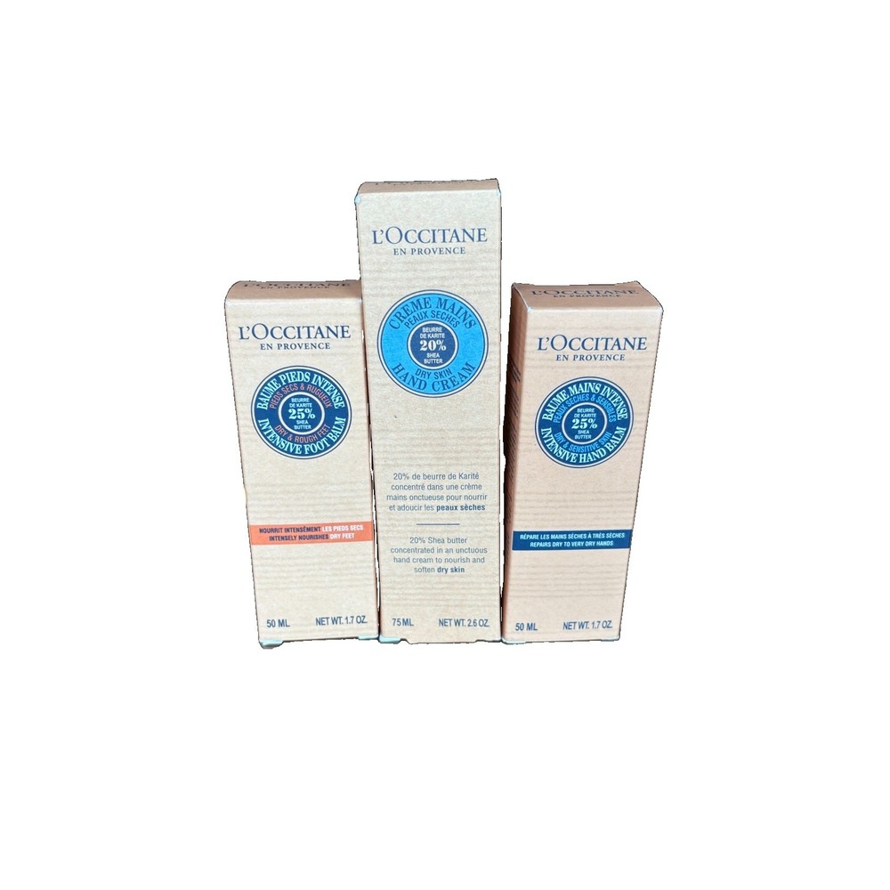 3 Lot L'Occitane Baume Mains Intense Intensive Hand Foot Cream Dry Skin New